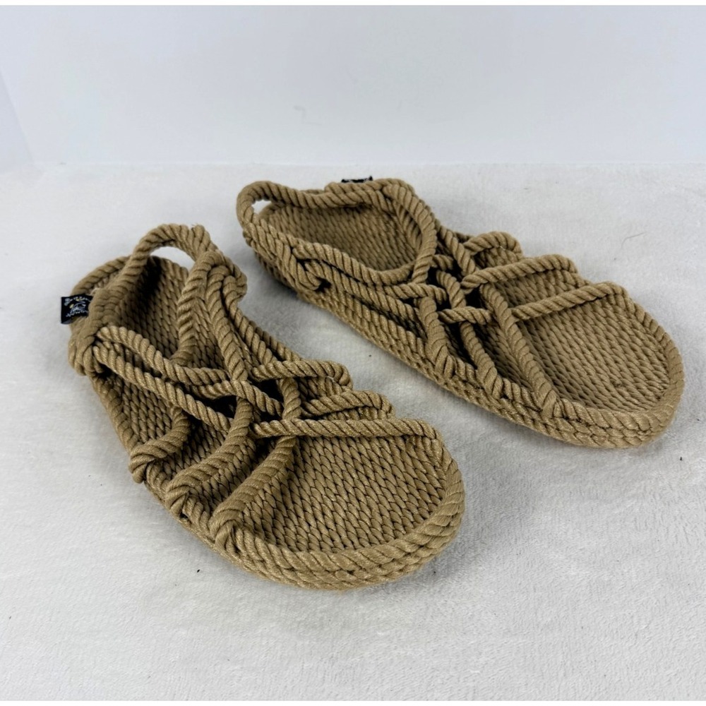 Nomadic State of Mind Rope Sandals Beige Handmade Slip On Men 11.5